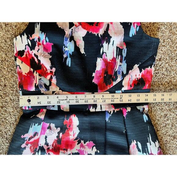 Kate Spade Hazy Floral Dress, Size 4, Open Back, Bow, Navy/Pink/White, Glam - Picture 8 of 13